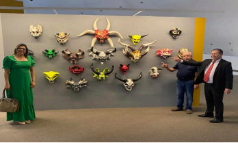 VEREADORES FORAM PRESTIGIAR EXPOSIÇÃO DE MÁSCARAS DOS CARETAS